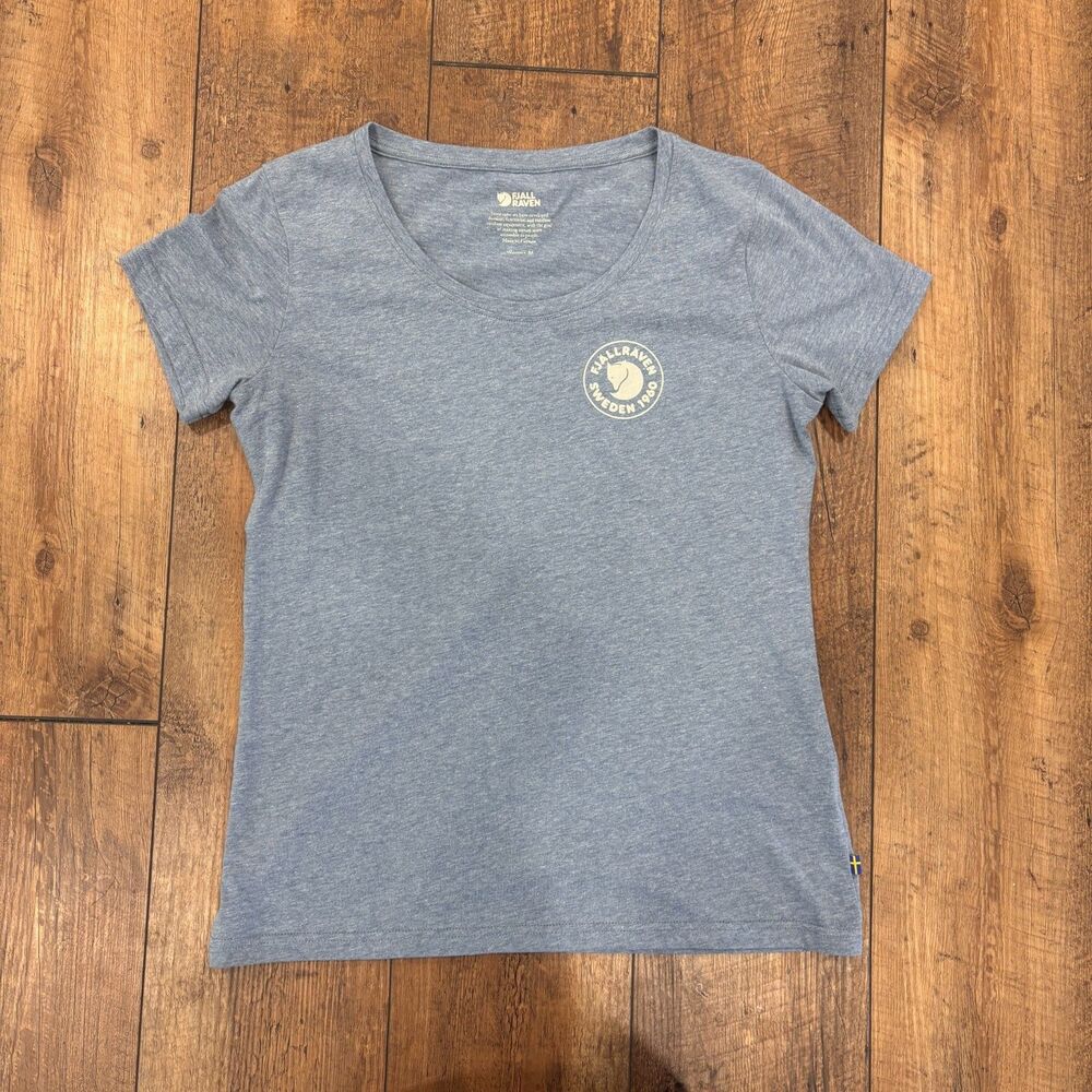 Fjallraven 1960 Logo T Shirt Women's M Short Sleeve Blue Crew Scoop Neck - Picture 2 of 10